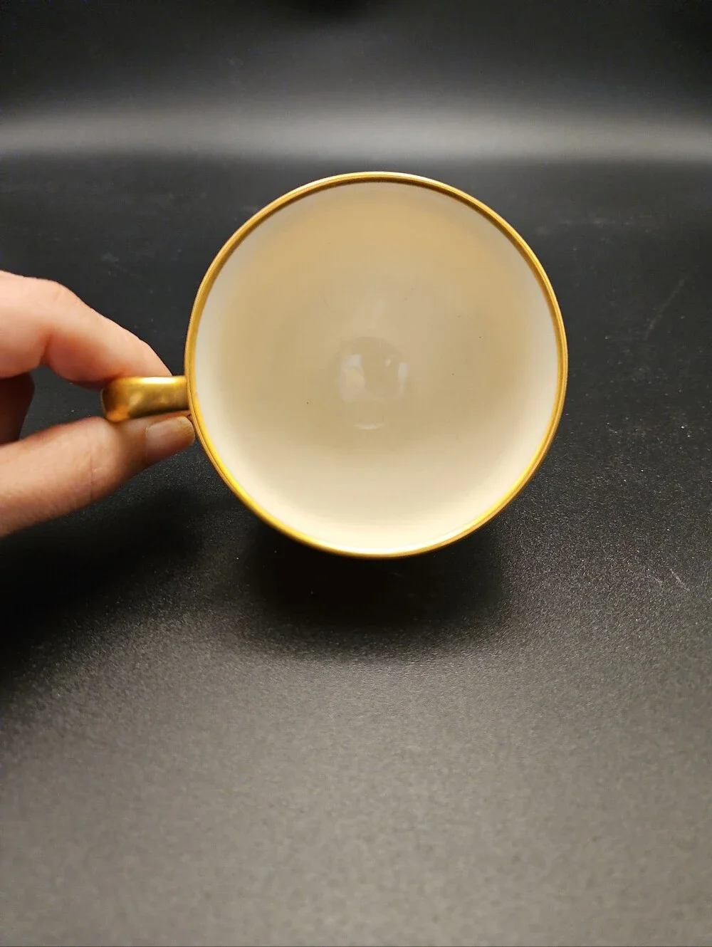 Lenox McKinley Teacup Set of 2 Presidential Collection Ivory Color Gray Band...